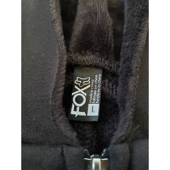 Fox Racing Nwt Women's Sherpa Fleece Lined Full Zip Sweatshirt Hoodie Black Larg - Picture 4 of 8